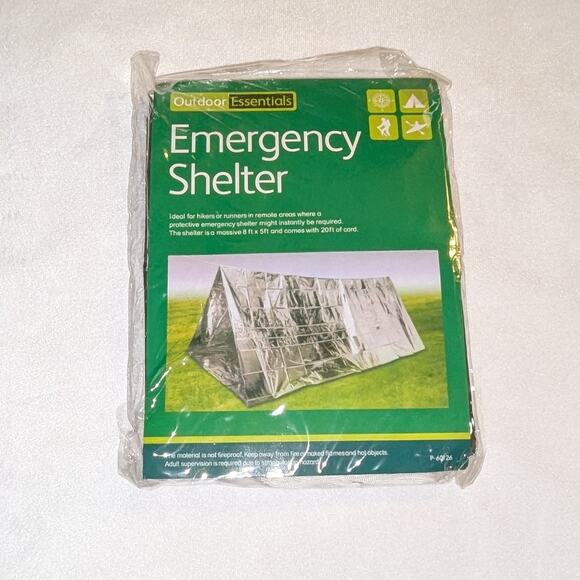 8ft x 5ft Emergency Shelter Tent - New - 20ft Cord - Camping/Hunting/Fishing - Picture 1 of 2